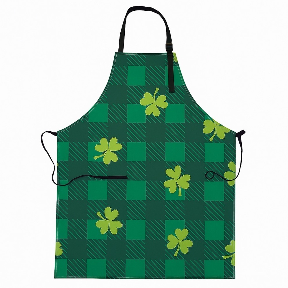 Green Plaid St. Patrick’s Day Shamrock Apron